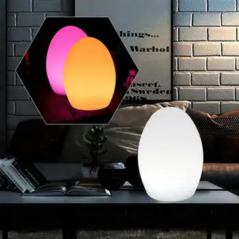 Светодиодные ночные светильники USB, Перезаряжаемые, в форме Яйца, RGB, Лампа для Кормления ребенка, Лампа для защиты глаз от сна, Настольная лампа для декора бара на открытом воздухе