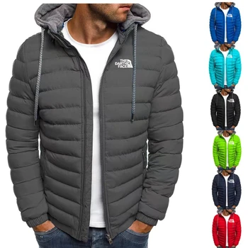 Осенне-зимнее мужское пальто большого размера, толстое пальто, зимнее мужское теплое пальто в уличном стиле на молнии, куртка больших размеров