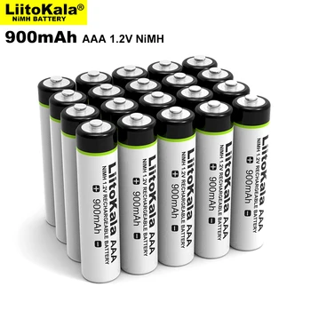 10 шт. Оригинальная Аккумуляторная батарея LiitoKala 1.2V AAA 900mAh NiMH для фонарика, игрушек, пульта дистанционного управления