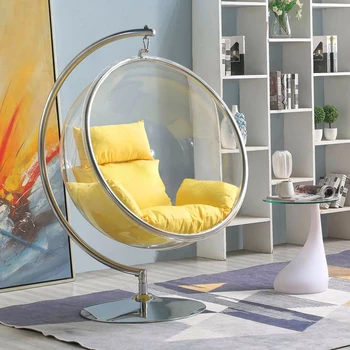 Пузырчатый стул прозрачный планер с одиночными люльками, крытый балкон, ленивая подвесная корзина, качели, кресло-качалка, уличные яйцевидные стулья