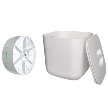 Портативная Мини-стиральная машина USB с вращающейся турбиной Посудомоечная машина для Носков, нижнего белья, Мытья посуды Для путешествий Домой, Белый