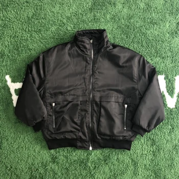 Высококачественная модная куртка-бомбер 6-го поколения, мужская уличная одежда в стиле хип-хоп, куртка на молнии с толстой хлопчатобумажной подкладкой