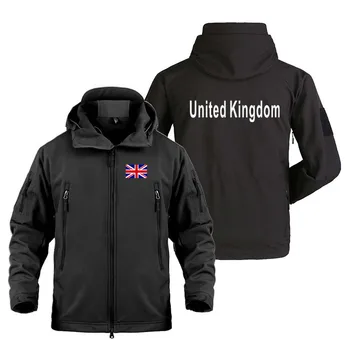 Осенне-зимние Военные Уличные водонепроницаемые куртки SoftShell для мужчин с несколькими карманами, Мужские куртки-карго, Великобритания, Топ