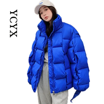YCYX Women fashion куртка женская зимняя puffer jacket Womens Oversized Parkas Coats Female Fashion Solid Warm Jackets YCYX203