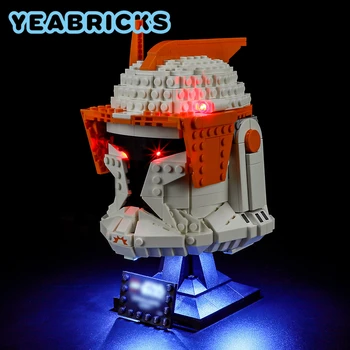 YEBRICKS Светодиодный световой комплект для 75350 Clone Commander Cod Шлем Набор строительных блоков (не включает модель) Кирпичи Игрушки для детей