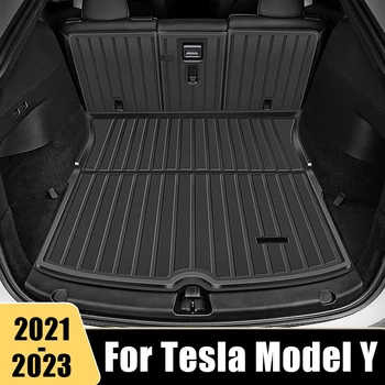 Коврики Для Багажника Автомобиля TPE, Защитный Чехол Для Багажника, Водонепроницаемый Коврик Для Пола, Ковры, Аксессуары Для Tesla Model Y 2021 2022 2023