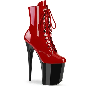Новые ботильоны, пикантные туфли для танцев на шесте, туфли для стриптиза на высоком каблуке 8 дюймов, женская обувь для ночного клуба на платформе