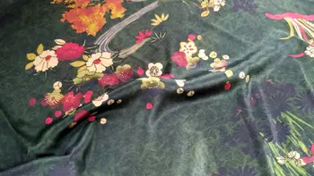 Оптом и в розницу Мода с Цветочным Принтом, 100% Шелк Тутового дерева, Шелковое платье Ручной работы, ткань 