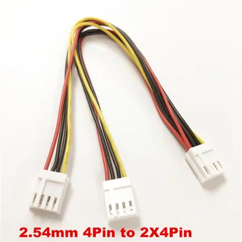 ITX FDD Гибкий 4-контактный разъем от 2,54 мм до 2X4Pin с двойным 4-контактным маленьким 4-контактным Преобразователем Подводит кабель питания к Y-образному Разветвителю