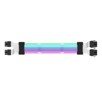 RYRA RGB ARGB Удлинитель Источника Питания 24P 3X8P 2X8P Sync Neon Luminou Удлинитель Для Украшения материнской платы Корпуса Компьютера