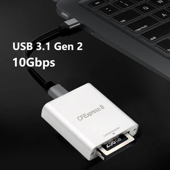Адаптер для хранения данных Type C Портативный кард-ридер CFexpress USB 3.1 Gen 2 10Gbp для чтения карт памяти для телефона Портативного компьютера MacBook