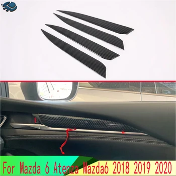 Для Mazda 6 Atenza 2018 2019 2020 Автомобильные Аксессуары Внутренняя отделка Дверной крышки в стиле Углеродного волокна, Вставка Безель, Рамка, Гарнир