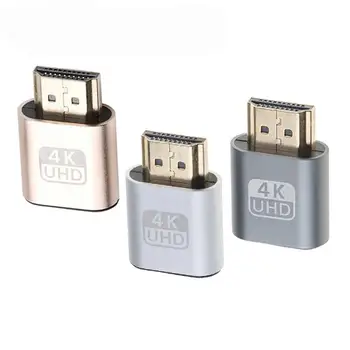 HDMI-совместимый адаптер виртуального дисплея 4K Fit-Безголовый разъем для манекена displayport, Эмулятор EDID для видео Майнинга Биткойнов DP