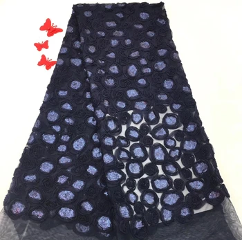 2018 Африканская Французская сетчатая кружевная ткань, Высококачественные нигерийские кружевные ткани с красивой вышивкой, тюлевая сетчатая кружевная ткань R126