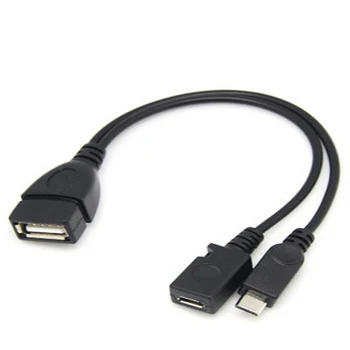 20 см 2 в 1 Micro USB Host Power Y Splitter Порт USB 2,0 Терминал Адаптер OTG Кабель Для Fire Tv 3 Или 2-го поколения Fire Stick