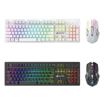 Комплект для геймера с клавиатурой и мышью HXBE, аксессуары для компьютерных игр, комплект для геймера с RGB подсветкой