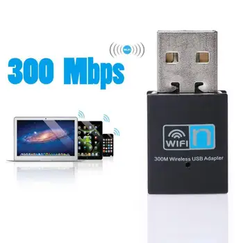 300 Мбит/с USB Беспроводной сетевой приемник WiFi Lan Адаптер для настольных ПК США Компьютерные Кабели Разъемы