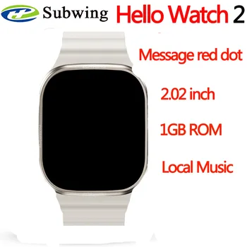 2,02-Дюймовые смарт-часы Hello Watch 2 H11 с ультрасовременной беспроводной зарядкой Bluetooth Call Men Series 8 NFC Women Smartwatch