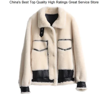 Женская повседневная куртка из натуральной овечьей кожи Hwitex, уличное пальто из цельной кожи HW1016
