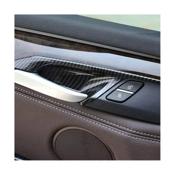 4 шт. Внутренняя дверная ручка автомобиля, накладка чаши для BMW X5 F15 X6 F16 2014-2018, Рамка панели подлокотника, декоративная наклейка