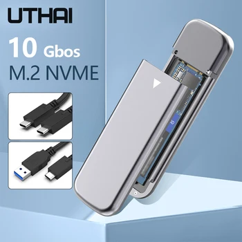 UTHAI Tool Free M2 NVMe SSD Корпус Алюминиевый 10 Гбит/с USB3.1 GEN2 Type C M.2 SSD Корпус M Key Корпус твердотельного накопителя Поддержка UASP