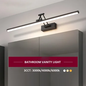 Настенный светильник для ванной комнаты Современный светодиодный светильник для ванной комнаты Акриловый с поворотом на 180 °, Настенные светильники для ванной Комнаты, Зеркало