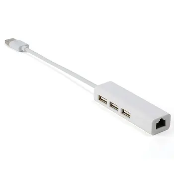 USB Gigabit Ethernet с 3 Портами USB C КОНЦЕНТРАТОР 2,0 RJ45 Сетевая карта локальной сети USB-Ethernet Адаптер для iOS ПК RTL8152 Концентратор