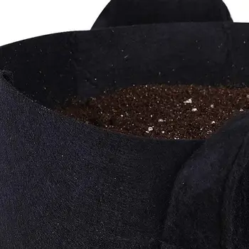 25-галлонные черные мешки для выращивания, тканевые горшки для посадки, мешки для выращивания, Тканевые ручки, Контейнер для овощей