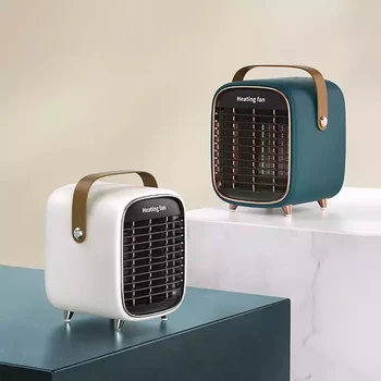Мини-электрический обогреватель PTC Портативный домашний вентилятор для гостиной, обогреватель для ванной комнаты с ночным освещением для спальни