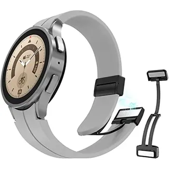 Ремешок с магнитной пряжкой для Samsung Galaxy Watch 5 4 Ремешок 40 мм 44 мм 5 Pro 45 мм Классический 42 мм 46 мм Силиконовый Спортивный Браслет