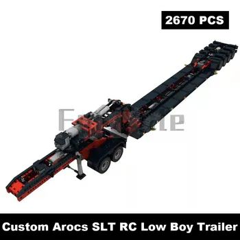 Moc-16692 Изготовленный На Заказ Arocs Slt Rc Low Boy Trailer Удлиненный полуприцеп Доступен с различными грузовиками 2670 шт. строительных блоков