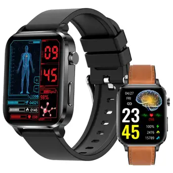 Смарт-часы F100 Мониторинг здоровья сердечного ритма Смарт-часы 1,7-дюймовая Лазерная терапия Точный Температурный режим упражнений Смарт-часы