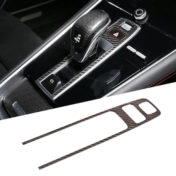 Рамка с наклейкой на автомобильную кнопку P из настоящего углеродного волокна для Porsche Cayenne Panamera 2018-2023 Электронный ручной тормоз Аксессуары для интерьера