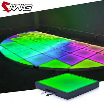 Верхняя Интерактивная светодиодная танцплощадка с изменением цвета RGB, украшение парка на открытом воздухе, водонепроницаемые сенсорные панели касания