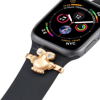 Новые подвески, декоративное кольцо для ремешка Apple Watch, силиконовый ремешок, Креативные украшения, Кольцо для аксессуаров Apple iWatch Band