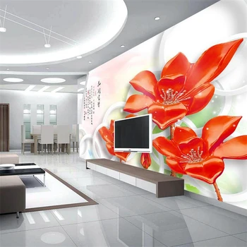 beibehang Пользовательские обои 3d стереоскопическая модель цветочные фрески ТВ фон гостиная спальня papel de parede фотообои