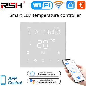 Tuya Wifi Smart LED Цифровой дисплей Регулятор температуры Электрический Котел с подогревом пола Термостат Приложение Голос Alexa Google Home