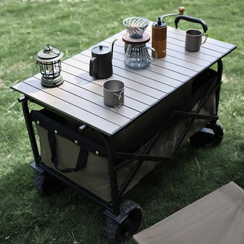 Складной стол для кемпинга на открытом воздухе, стол для пикника в полевых лагерях, стол из алюминиевого сплава, высококачественный и прочный портативный Mesa