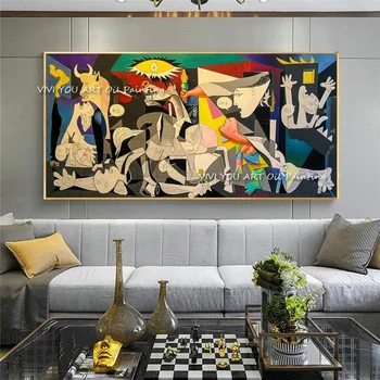 Абстрактные картины Пабло Пикассо на холсте, картины на стену, ручная роспись, картина Пикассо на холсте для гостиной