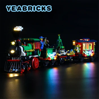 YEABRICKS светодиодный светильник для 10254 рождественских зимних каникул, набор строительных блоков для поезда (не включает модель) Игрушки для детей