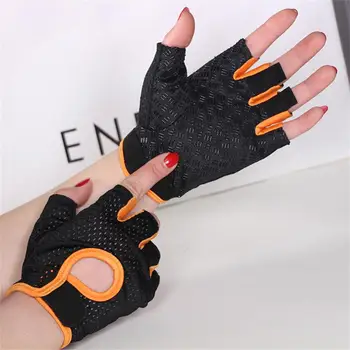 1/2 / 4ШТ Противоударные спортивные перчатки для велоспорта, нескользящие, защищающие от пота, мужские, женские, велосипедные, дышащие перчатки на половину пальца