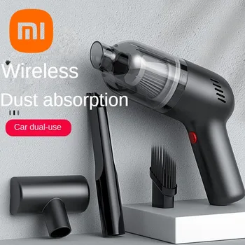 Бытовой мини-пылесос Xiaomi с мощной зарядкой, ручной портативный автомобильный пылесос для всасывания волос для автомобилей