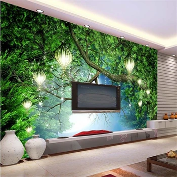 beibehang 3d настенные фрески обои HD лес мечты фон фрески ТВ фон обои гостиная спальня водопад фрески