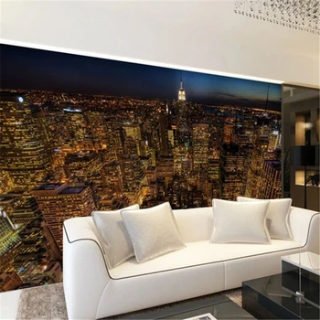 beibehang Пользовательские 3D фрески Современный трехмерный американский городской пейзаж диван/гостиная ТВ стена отеля 3D фото обои